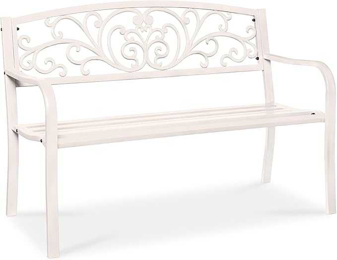 Best Choice Products Outdoor Bench Steel Garden Patio Porch Furniture by BestChoiceProducts