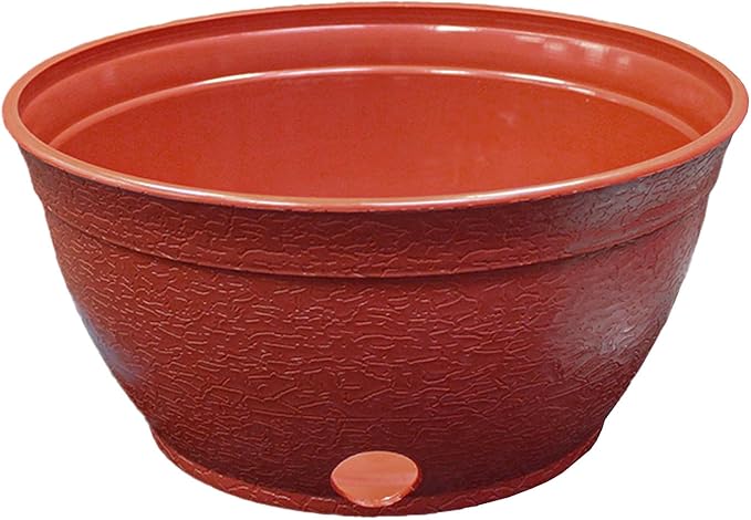 EMSCO Expandable Hose Hider – Expandable Hose Storage Pot – Rustic Terra Cotta by Emsco+Group