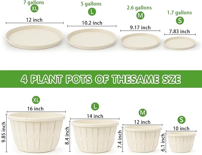 Quarut 12 Inch Large Planter Pot - Image 3
