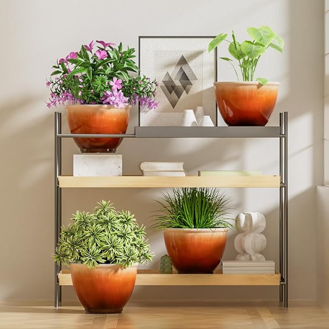 Plastic Plant Pots 8 Inch, 4 Piec Flower Pots - Image 7
