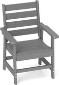 GREENVINES Outdoor Dining Chair | HDPE | Patio Chairs | All-Weather | Grey by GreenVines