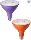 EDISHINE PAR38 Purple & Orange LED Flood Light Bulbs Outdoor, Dimmable LED by EDISHINE