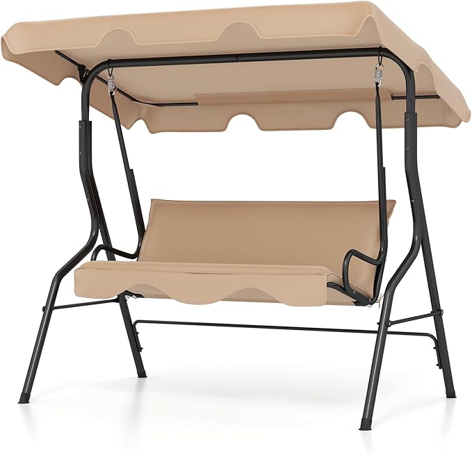 Tangkula 3 Person Porch Swing, Patio Swing by TANGKULA