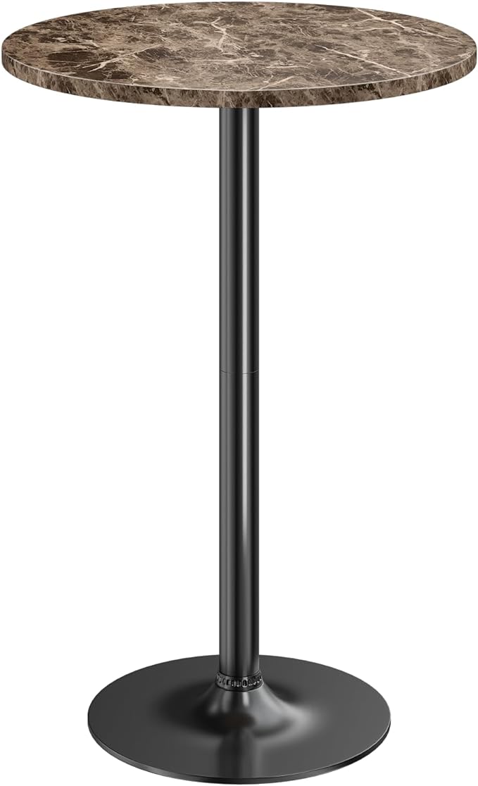 Furmax Bistro Pub Table Round Bar Height Cocktail Table by Furmax
