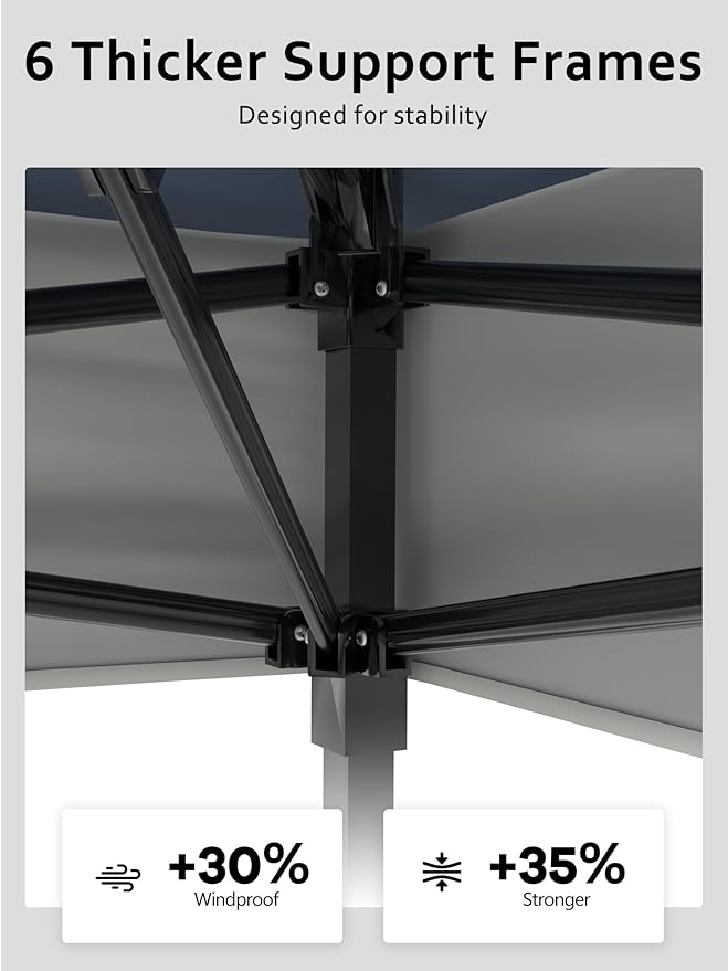13 X 13FT Pop Up Gazebo, Canopy Tent, Gazebos on Clearance, Patio Folding Canopy - Image 3