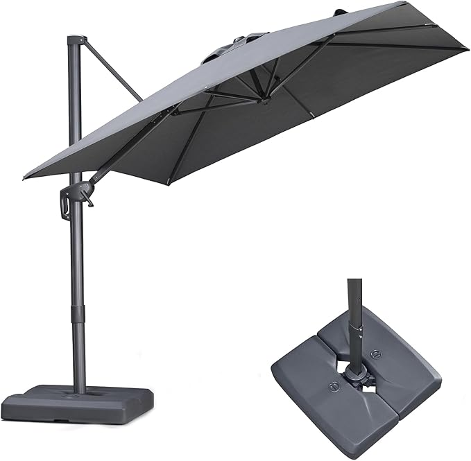 PURPLE LEAF 8 FT Cantilever Patio Umbrella by Unknown