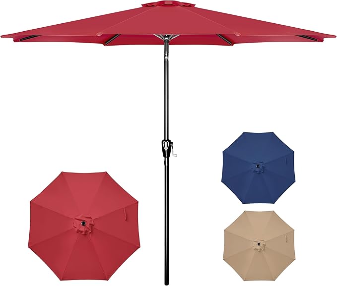 Simple Deluxe 9' Patio Umbrella Outdoor Table Market Yard Umbrella by SimpleDeluxe
