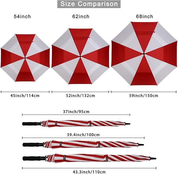 G4Free 47/54/62/68/72 Inch Automatic Open Golf Umbrella Oversize Extra Large - Image 6
