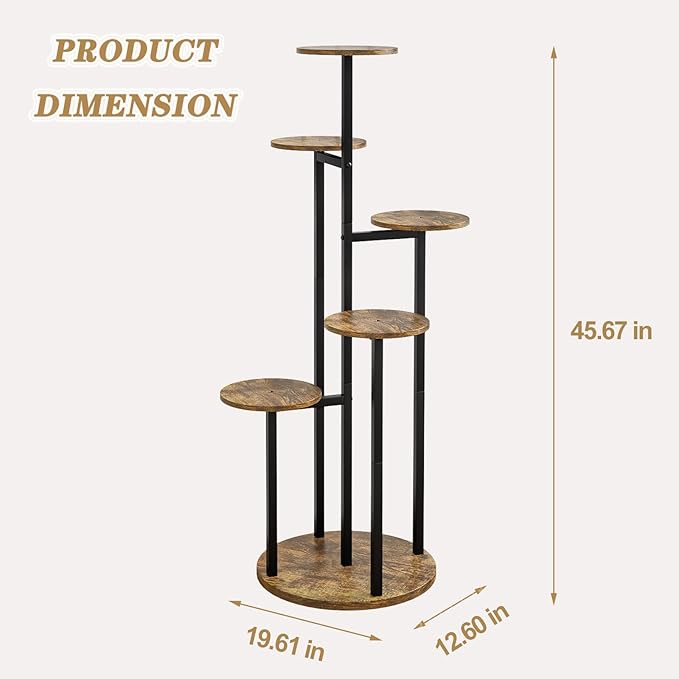 Plant Stand Indoor 6 Tier 9 Potted Multiple Flower Pot Holder - Image 3