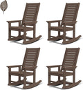 GREENVINES Outdoor Rocking Chairs | Set of 4 | Porch Rocker | HDPE Plastic | by GreenVines