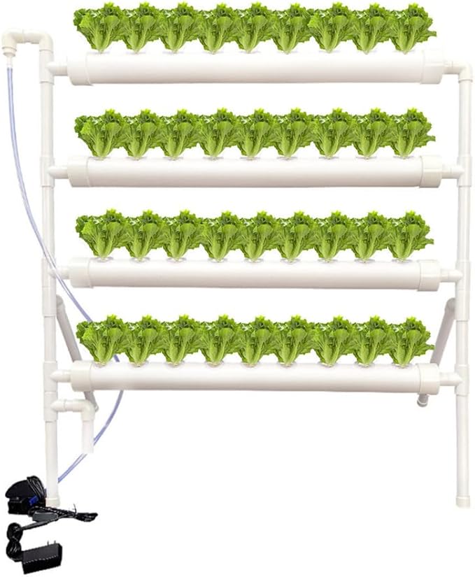 Hydroponic Plant Growing System – 36-Site PVC Indoor Garden Tower by NOVAMART