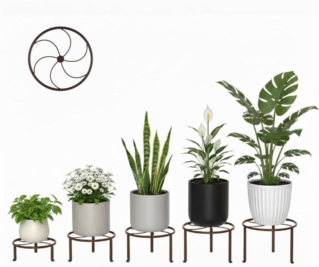 5 PackHeavy Duty Rack for Planter, Anti-Rust Flower Pot Stand Holder for - Image 2