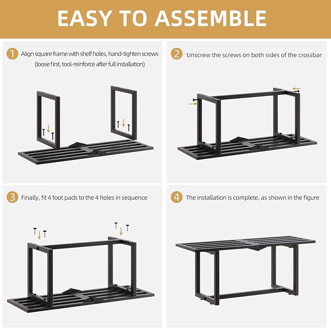 2 Pack Metal Plant Stand, Foldable Heavy Duty Indoor, Window Iron Plant Shelf - Image 9
