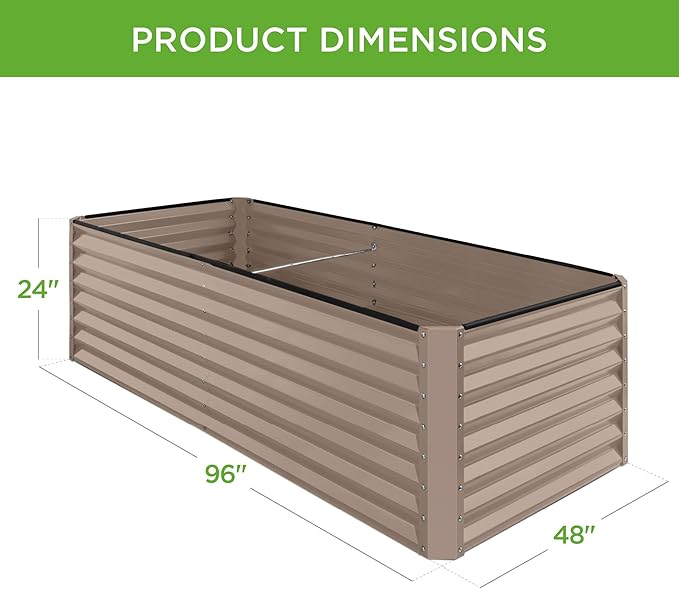 Best Choice Products 8x4x2ft Outdoor Metal Raised Garden Bed, Deep Root Planter - Image 8
