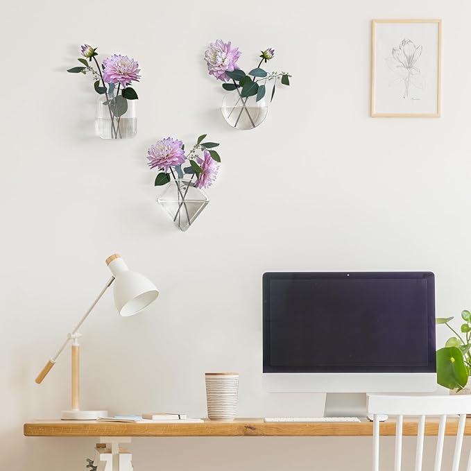 Mkono Wall Planter Propagation Stations Hanging Glass Terrariums Vase Container - Image 3