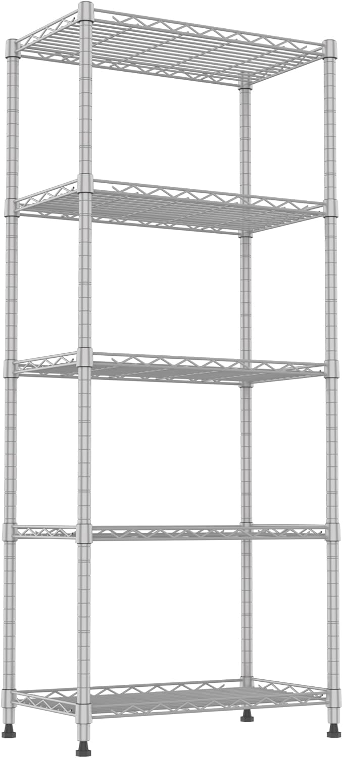 REGILLER 5-Wire Shelving Metal Storage Rack Adjustable Shelves, Standing by REGILLER