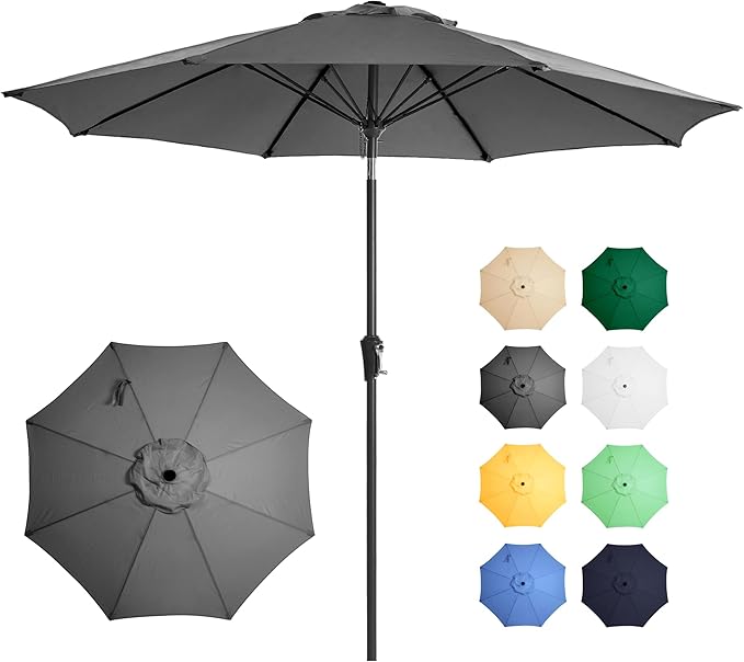 Ayge 9FT Large Outdoor Patio Umbrella Market Table Umbrella-UV Resistant by AYGE