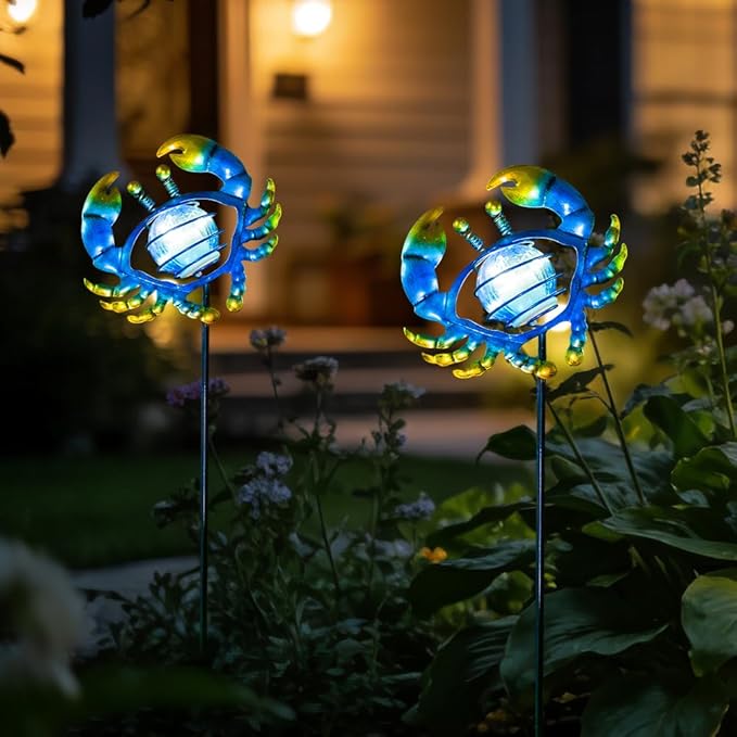 Outdoor Garden Solar Lights, Crab Outdoor Figurine Lights - Image 3