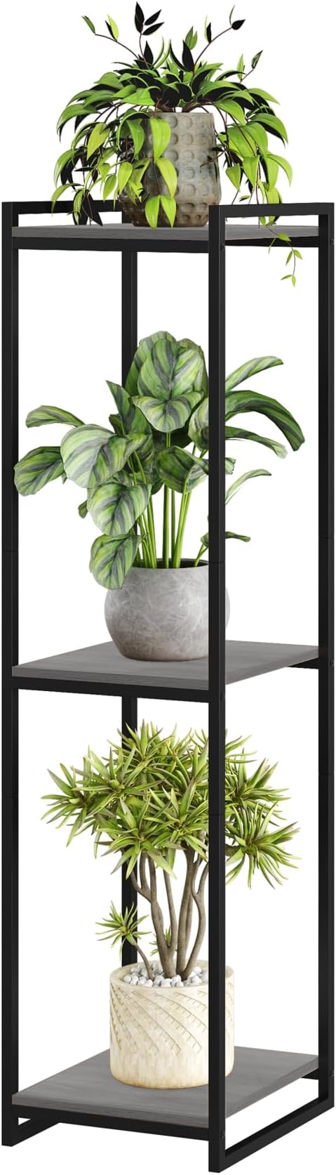 3-Tier Plant Stand Indoor, Oak Grey by yeavs