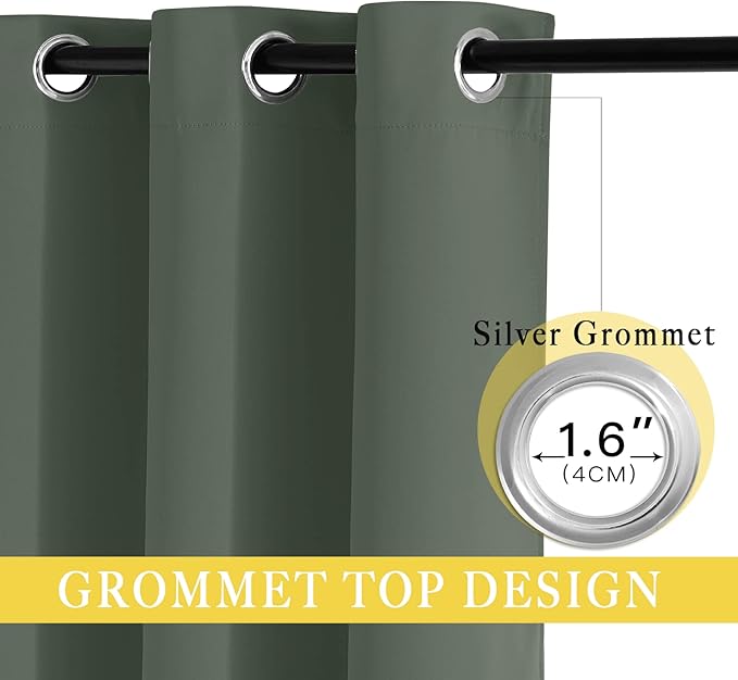 NICETOWN Blackout Curtain for Bedroom 72 inches Long - Image 2