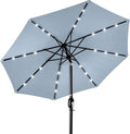 Best Choice Products 10ft Solar Polyester LED Lighted Patio Umbrella w/Tilt by BestChoiceProducts