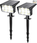 Solar Spot Lights Outdoor with 60 LED & Auto On/Off, 2 Pack Solar Lights by Unknown