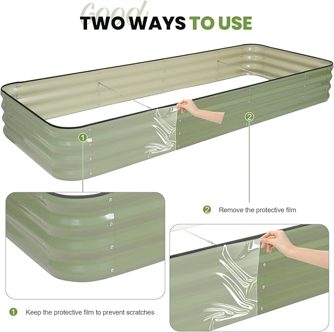 5-in-1 Adjustable Raised Garden Bed Kit | Galvanized Planter Boxes - Image 8