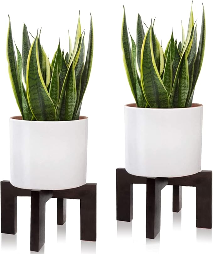 2 Pack Plant Stand Indoor Outdoor, Mid Century Plant Stand by GendralForwepup