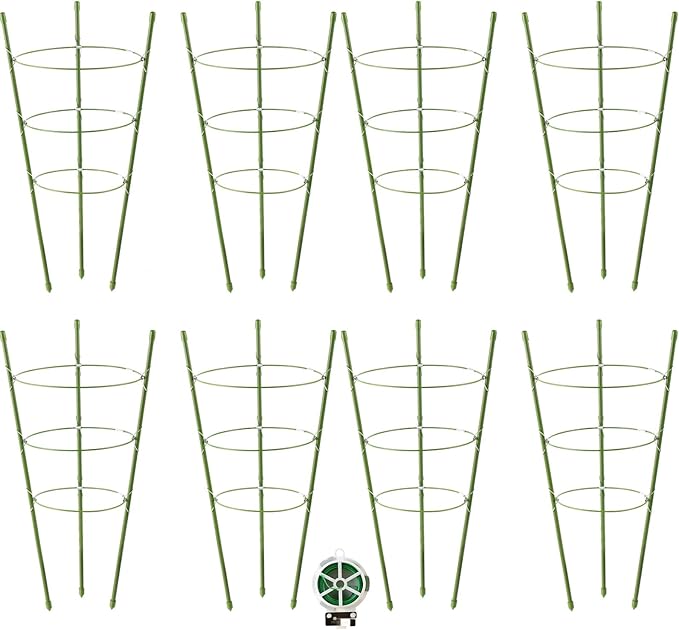 8 Pack Tomato Cage Plant Support Cages by Kgozwon