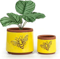 YBX Terracotta Pots Inch with Drainage Holes, Bee Decor, Ceramic Pots by YBXYIBOXUAN