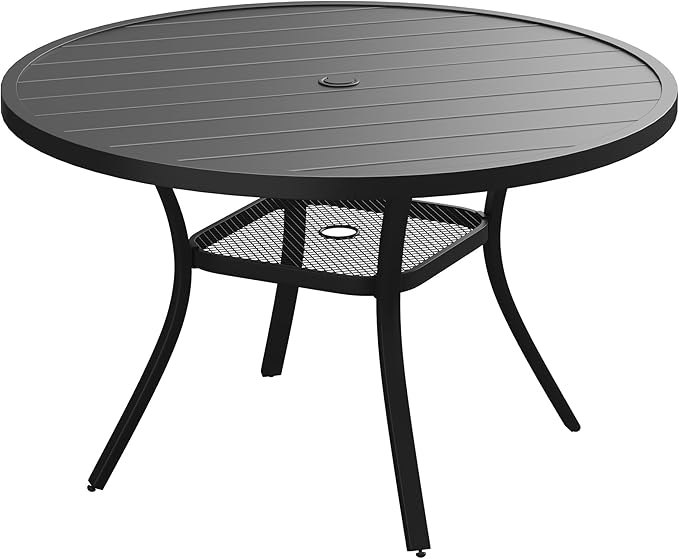 VICLLAX 47.2" Outdoor Round Patio Table by HOME