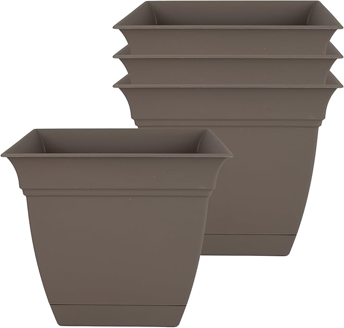 The HC Companies 8 Inch Eclipse Square Planter Pots by TheHCCompanies