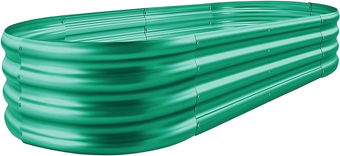 Land Guard Galvanized Raised Garden Bed Kit, Galvanized Planter Raised Garden by Unknown