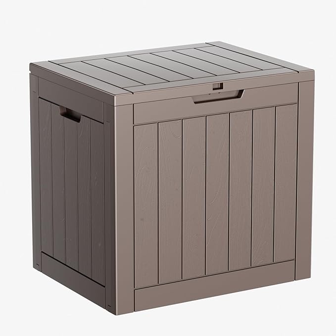 DRATO 35 Gallon Deck Boxes Resin Outdoor Storage Box UV Resistant Outside Deck by DRATOprovidesawarmandcozy