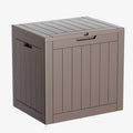DRATO 35 Gallon Deck Boxes Resin Outdoor Storage Box UV Resistant Outside Deck by DRATOprovidesawarmandcozy
