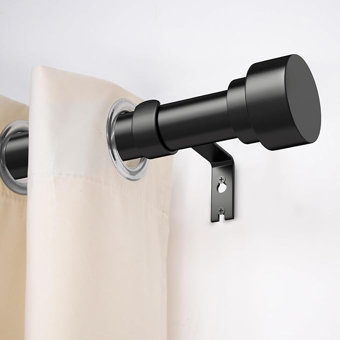 Time Forest Curtain Rods for Windows 32 to 170, 1 Inch Adjustable Black Heavy - Image 2