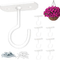 Ceiling Hooks for Hanging Plants 8P 2.5inches White by QualityEfficiency