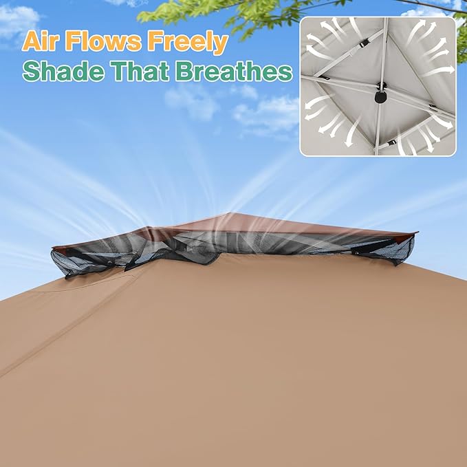 C0BIZI Gazebo 10x15 Pop up Canopy, Gazebos on Clearance-Canopy Tent - Image 3