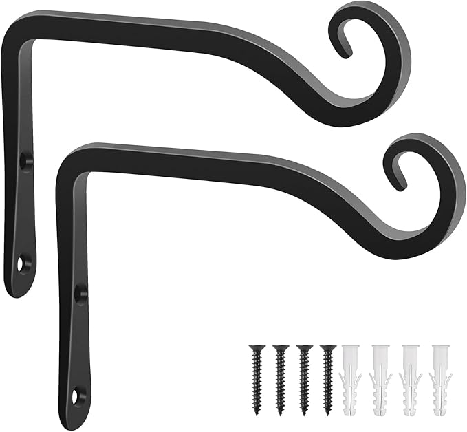 Gtongoko 2 Pack 6 Inch Plant Hangers Outdoor Metal, Plant Hooks by Gtongoko