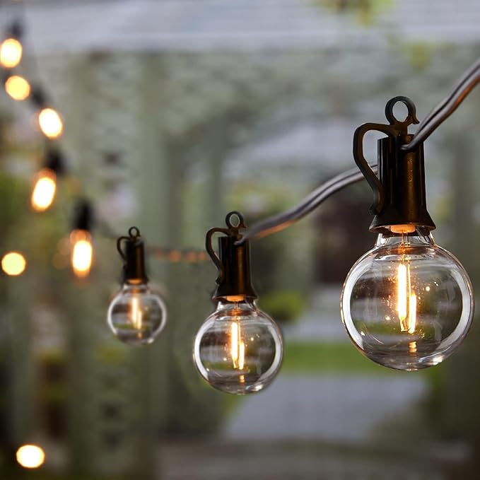 Brightown Outdoor String Lights, 50FT 25 G40 Bulbs Shatterproof Patio Lights - Image 9
