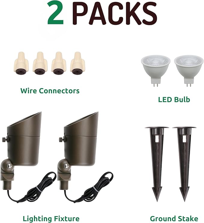 Lumina Lighting® 4W Landscape Lighting 12V Landscape Lights Low Voltage - Image 2