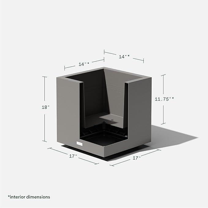 Veradek Block Series Cube Plastic Planter - Image 3