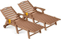 Outdoor Chaise Lounge Chair Set of 2, Patio Lounge Chairs by CIOKEA