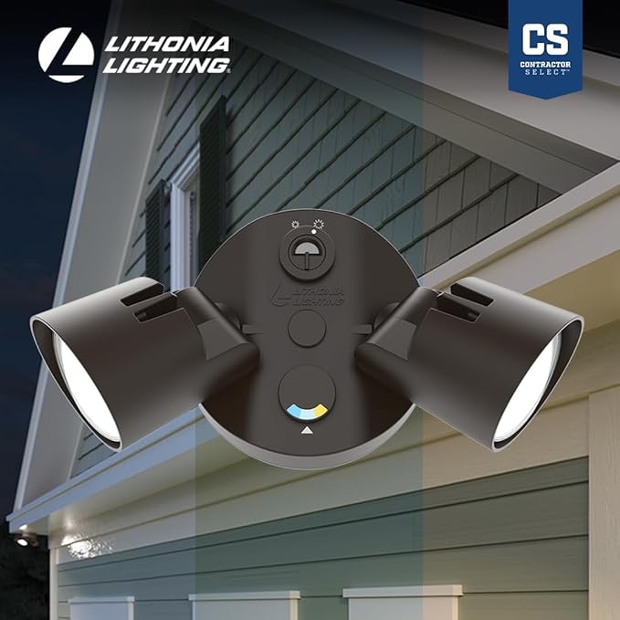 Lithonia Lighting HomeGuard 2-Light LED Outdoor Flood Lights, Outdoor LED Lights - Image 11