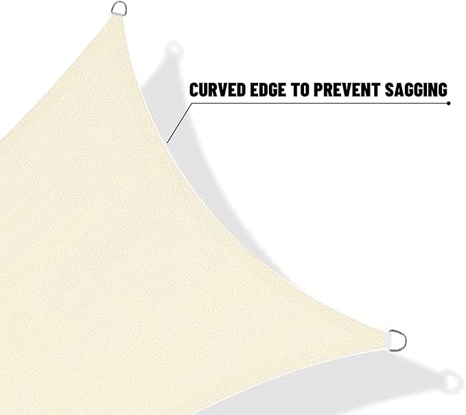 SUNNY GUARD Custom Size 19'x26' Rectangle Butter Cream UV Block Sunshade - Image 7