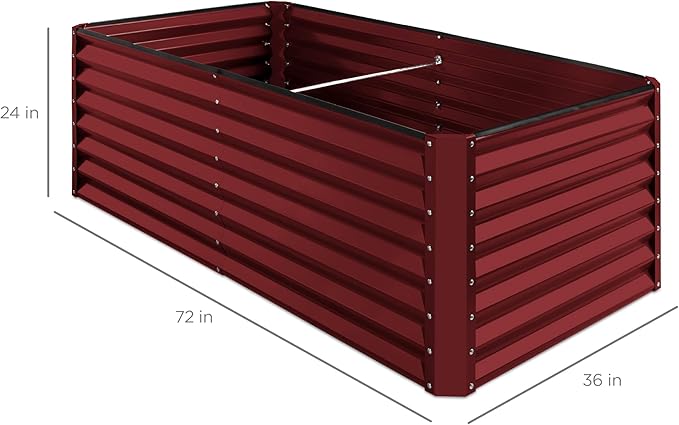 Best Choice Products 6x3x2ft Outdoor Metal Raised Garden Bed, Deep Root Box - Image 8