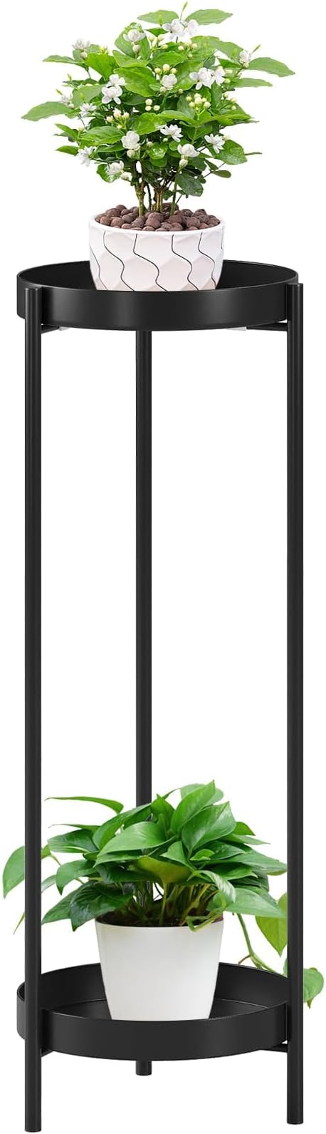 Metal Black Tall Plant Stand Indoor or Outdoor by Philodwell
