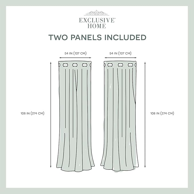 Exclusive Home Canopy Stripe Indoor/Outdoor Grommet Top Curtain Panel, Teal / - Image 6