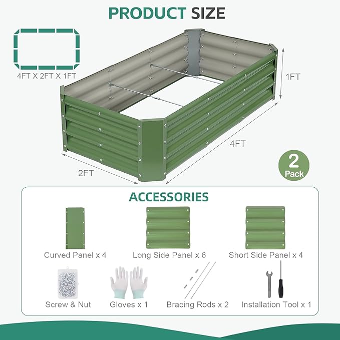 Galvanized Raised Garden Bed - Image 2