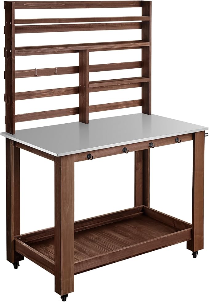 VEVOR Potting Bench Table, Outdoor Gardening Workstation - Image 9